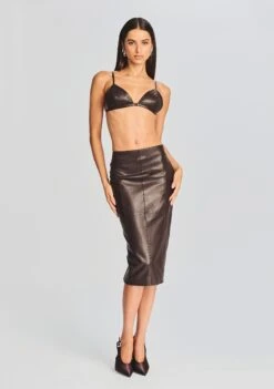 Esti Leather Bra -Women's Clothing Shop Ecommerce Crop 20230815 Esti Bra Mercy Skirt Dark Chocolate 1401 ECOMM