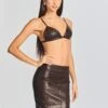 Esti Leather Bra -Women's Clothing Shop Ecommerce Crop 20230815 Esti Bra Mercy Skirt Dark Chocolate 1415 ECOMM