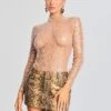 Jessa Sequin Bodysuit -Women's Clothing Shop Ecommerce Crop 20230815 Jessa Top Nora Coat Tannin 1006 ECOMM