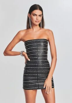 Rhya Embellished Leather Dress 11 Rhya Embellished Leather Dress -Women's Clothing Shop Ecommerce Crop 221018 Retrofete eCOM Set1 16972