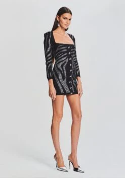 Elvira Knit Dress -Women's Clothing Shop Ecommerce Crop 23 09 21 BLACKZEBRAMINIDRESS 866 ECOMM