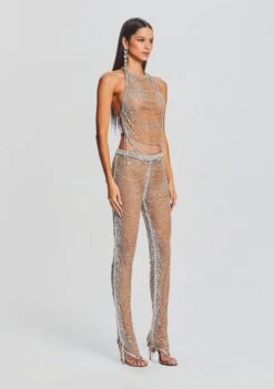 Zoe Embellished Pant -Women's Clothing Shop Ecommerce Crop 23 09 22 DELANEYTOP ZOEPANT TANNINSILVER 2479 ECOMM 7b9884b5 e057 4be8 ad34 17e690827830