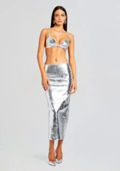 Liza Leather Skirt -Women's Clothing Shop Ecommerce Crop 23 10 17 VICTORIAJACKET ESTIBRA LIZASKIRT SILVER 3466 ECOMM d4bc1925 f3bd 4306 b4db 16b1efe1ed4d