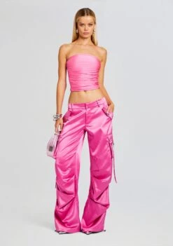 Debbi Strapless Top -Women's Clothing Shop Ecommerce Crop 23 10 18 DEBBITOP LAIPANT MALIBUPINK 0850 ECOMM