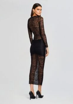 Ellie Lace Midi Dress -Women's Clothing Shop Ecommerce Crop 23 10 18 ELLELACEMIDIDRESS BLACK 2047 ECOMM