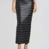 Whitley Embellished Leather Skirt