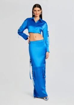 Maelie Cargo Skirt -Women's Clothing Shop Ecommerce Crop 23 10 25 GAIATOP MAELIESKIRT TROPICALBLUE 2335 ECOMM