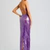 Lucia Sequin Lace Dress -Women's Clothing Shop Ecommerce Crop 23 10 25 LUCIADRESS AMETHYST 3113 ECOMM