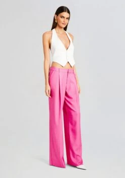 Messi Pant -Women's Clothing Shop Ecommerce Crop 23 10 25 NATASHABLAZER MESSIPANT PINKWHITESTRIPE 2685 ECOMM
