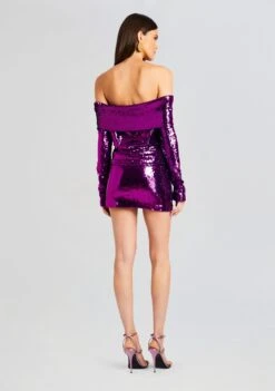 Wyn Sequin Dress -Women's Clothing Shop Ecommerce Crop 23 10 25 WYNDRESS AMETHYST 1463 ECOMM
