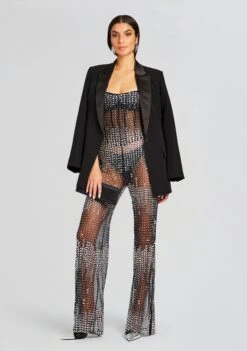 Adelynne Sequin Jumpsuit -Women's Clothing Shop Ecommerce Crop 23 11 15 ADELYNNEJUMPSUIT BLACKSILVER 1962 ECOMM