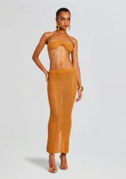 Aria Knitted Top -Women's Clothing Shop Ecommerce Crop 23 11 16 ARIATOP VIOLACOVERUP ARIASKIRT TOBACCO 1528 ECOMM