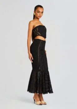 Sting Bustier -Women's Clothing Shop Ecommerce Crop 23 11 16 STINGBUSTIER FRAYSKIRT BLACKSAMOA 1050 ECOMM