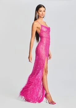 Alessandra Embellished Dress -Women's Clothing Shop Ecommerce Crop 230718 SET2 ALESSANDRADRESS SHANTEFUR 0698 ECOMM