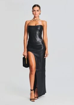 Tash Leather Skirt -Women's Clothing Shop Ecommerce Crop 230816 SET2 VEDATOP TASHSKIRT 3645 ECOMM