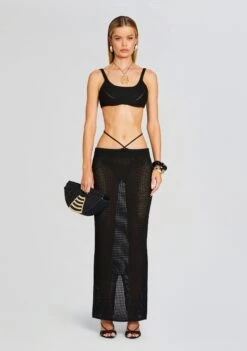 Alma Knitted Top -Women's Clothing Shop Ecommerce Crop 24 01 10 ALMATOP ALMASKIRT BLACK 1111 ECOMM