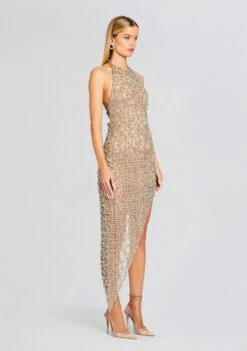 Audacia Embellished Dress -Women's Clothing Shop Ecommerce Crop 24 01 10 AUDACIADRESS SILVER 0888 ECOMM