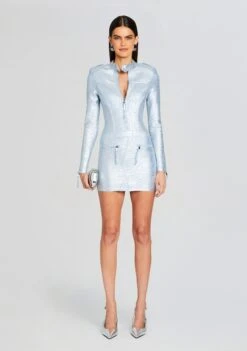 Fenna Coated Knit Dress 11 Fenna Coated Knit Dress -Women's Clothing Shop Ecommerce Crop 24 01 10 FENNADRESS COATEDBLUESILVER 0756 ECOMM