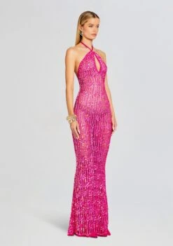 Massie Sequin Crochet Dress -Women's Clothing Shop Ecommerce Crop 24 01 10 MASSIEDRESS PARADISEPINK 0420 ECOMM