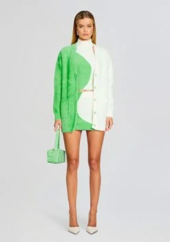 Winnie Fuzzy Mini Skirt -Women's Clothing Shop Ecommerce Crop 24 01 10 WILMATOP WINNIESKIRT PEPPERCARDIGAN PISTACHIOCREAM 0661 ECOMM 8fdce380 2f66 457c 8a34 488176412f56