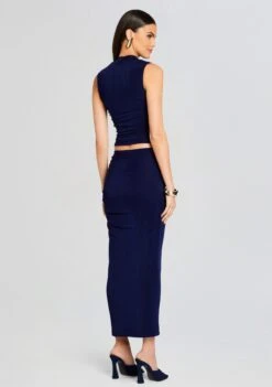 Anchora Top -Women's Clothing Shop Ecommerce Crop 24 01 11 ANCHORATOP ALMASKIRT NAVY 0905 ECOMM