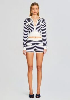 Jac Knit Short -Women's Clothing Shop Ecommerce Crop 24 01 11 ROSETOP JACSHORT CREAMNAVY 0911 ECOMM f8df286f ada6 40ee 9190 7c403ac7d0e6