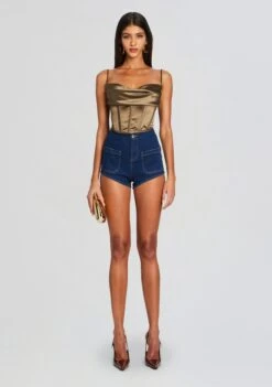 Kasen Top -Women's Clothing Shop Ecommerce Crop 24 02 16 KASENTOP MAESHORT MILITARYGREEN 1619 ECOMM