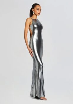 Romilly Dress -Women's Clothing Shop Ecommerce Crop 24 02 16 ROMILLYDRESS GUNMETAL 1532 ECOMM