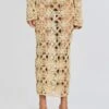 Sofie Knit Crochet Skirt -Women's Clothing Shop Ecommerce Crop 24 02 16 SADIETOP SOFIESKIRT METALLICGOLD 031 ECOMM