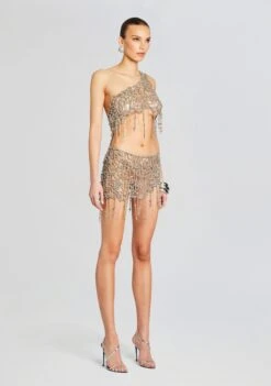 Ilyria Embellished Skirt -Women's Clothing Shop Ecommerce Crop 24 02 29 LUCIENNEBRATOP ILYRIASKIRT SILVER 1550 ECOMM a6704766 f11c 45a7 a7fd b76169d5352b