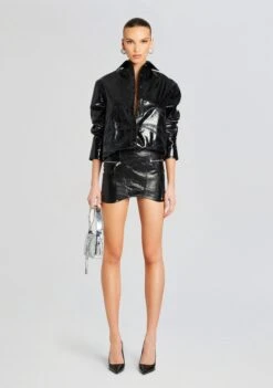 Royce Leather Skirt -Women's Clothing Shop Ecommerce Crop 24 02 29 ROYCESKIRT SHAILISHIRT BLACK 1962 ECOMM