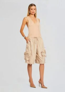 Alba Ruched Cargo Short -Women's Clothing Shop Ecommerce Crop 24 03 13 ALBACARGOSHORT OXFORD 1794 ECOMM