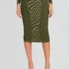 Posie Rib Knit Skirt -Women's Clothing Shop Ecommerce Crop 24 03 13 POSIESKIRT SEPHIRAJACKET METALLICMILITARYGREEN 1023 ECOMM