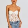 Solene Embellished Lace Top -Women's Clothing Shop Ecommerce Crop 24 03 26 SOLENETOP WHITE 508 ECOMM