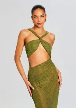 Liesel Embellished Dress -Women's Clothing Shop Ecommerce Crop 24 03 27 LIESELDRESS MILITARYGREEN 1195 ECOMM 6be2c67c 191f 47b5 8bd3 d7aad04fc929