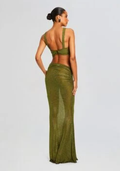 Liesel Embellished Dress -Women's Clothing Shop Ecommerce Crop 24 03 27 LIESELDRESS MILITARYGREEN 1215 ECOMM a2c10f73 1447 48fe a621 133c1815f85c