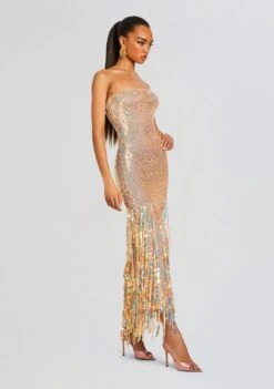 Tera Sequin Crochet Dress -Women's Clothing Shop Ecommerce Crop 24 03 27 TERADRESS BALLERINA 1389 ECOMM