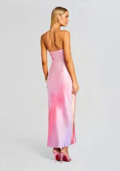 Cerith Silk Strapless Midi Dress -Women's Clothing Shop Ecommerce Crop 24 04 16 CERITHDRESS SUNSETTIEDYE 2464 ECOMM