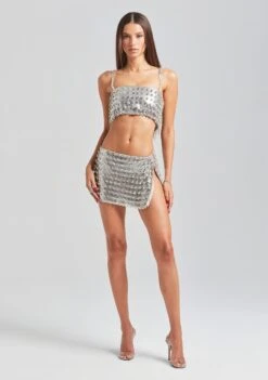 Deandra Embellished Chainmail Skirt -Women's Clothing Shop Ecommerce Crop Retrofete Ecomm set2 look8 1522 70a5d35c fcd2 47a5 af7c 3de303db449d